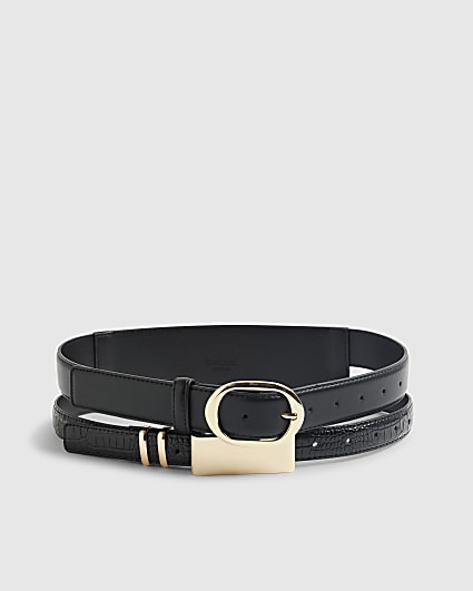 Black Double Layered Belt