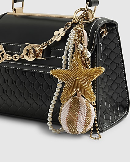 Red Christmas Heart Bag Charm | River Island