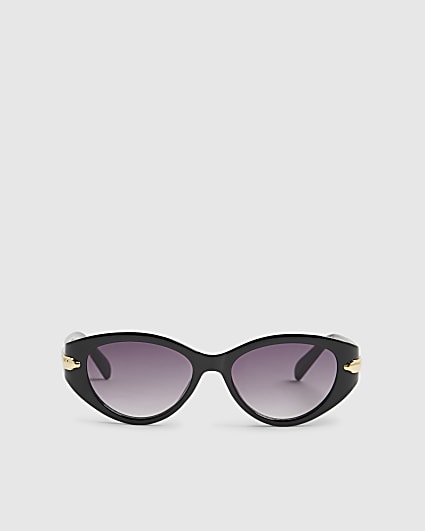 Black Slim Cat Eye Sunglasses