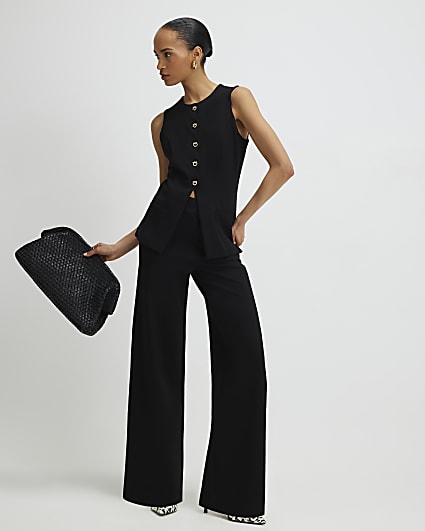 Black Scallop Waistcoat