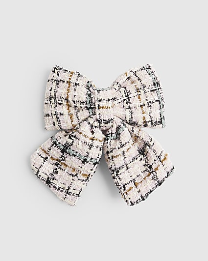 Pink Boucle Bow Hair Clip