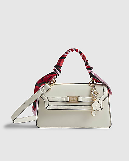 Cream Scarf Handle Tote Bag