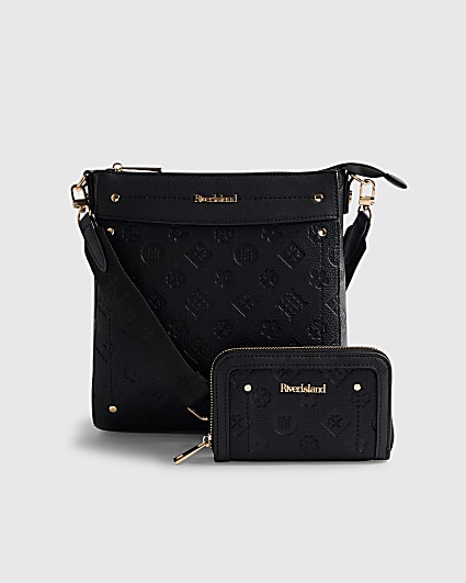Black Monogram Messenger Bag Bundle