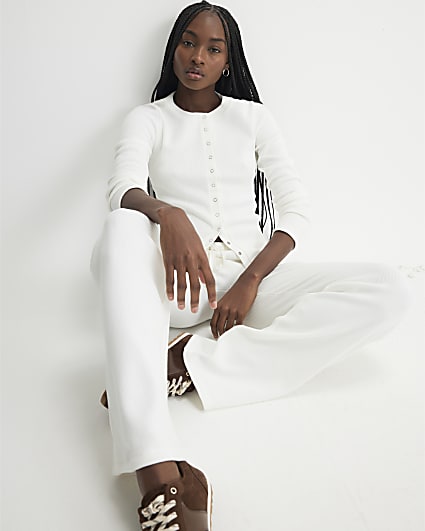 Cream Cardigan and Trousers Loungewear Set