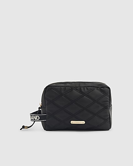 Black Double Zip Makeup Bag