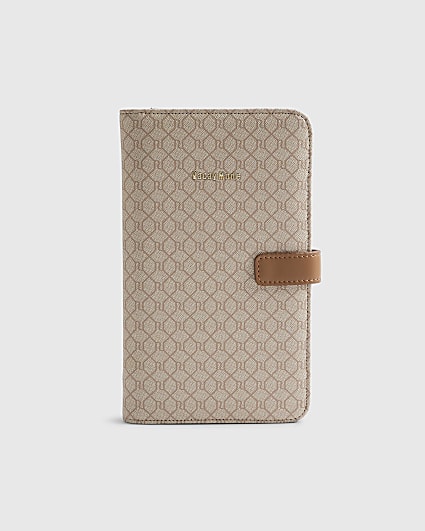 Beige Monogram Travel Wallet