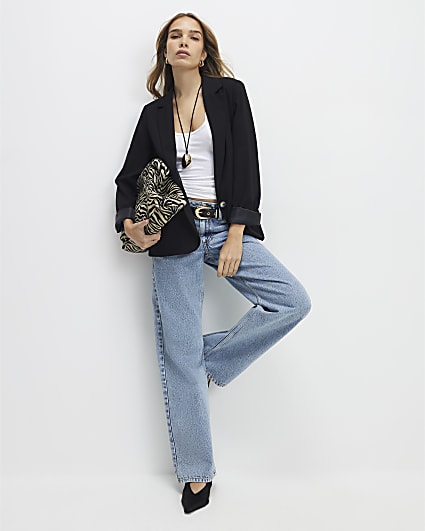 Black Edge To Edge Blazer