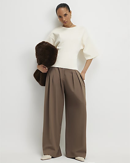 Cream T-Shirt Jumper