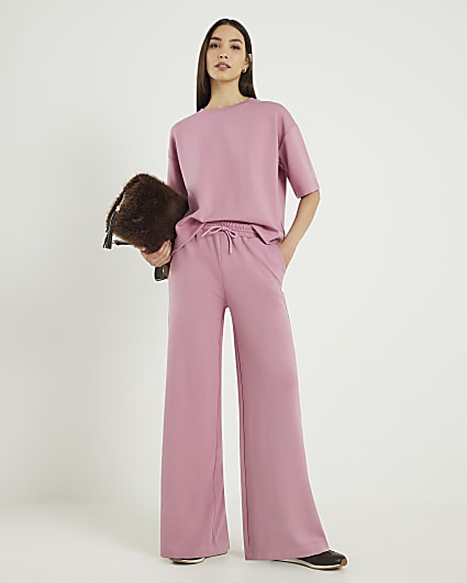 Pink Premium Wide Leg Joggers