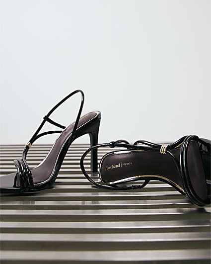 Black Strappy Heeled Sandals