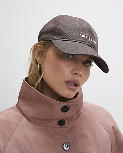 Brown Coffee First baseball Cap