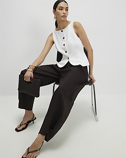 White Fitted Waistcoat