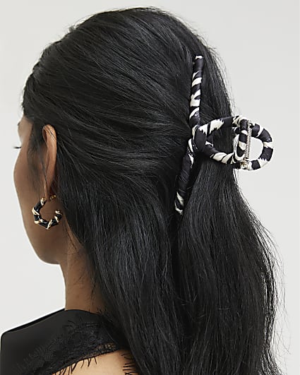 Brown Zebra Print Hair Claw Clip