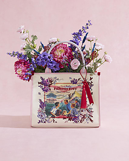 Cream Enid Blyton Floral Large Shopper Bag