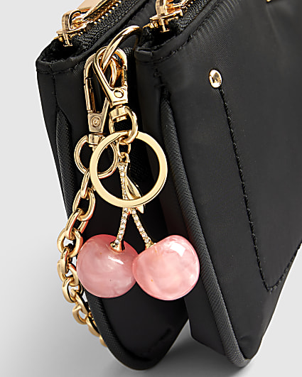 Pink Cherry Bag Charm