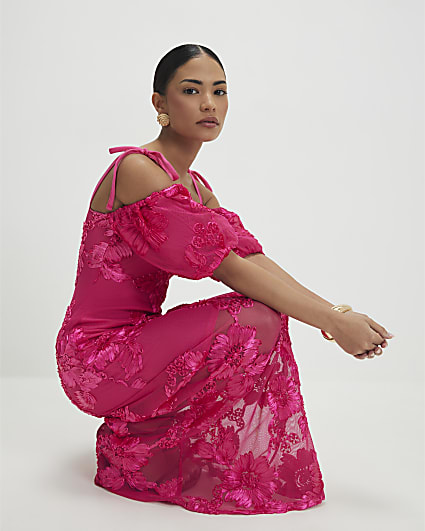 Petite Pink Cornelli Maxi Dress