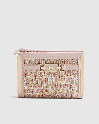 Pink Boucle Foldout Purse