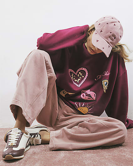 Red Ma Cherie Fun Trim Sweatshirt