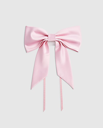 Pink Aubree Occasion Bow Hair Tie