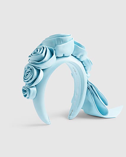 Blue Rose 3D Floral Headband