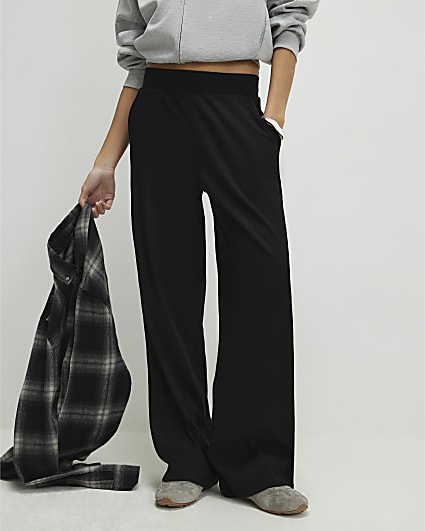 Black Wide Leg Joggers