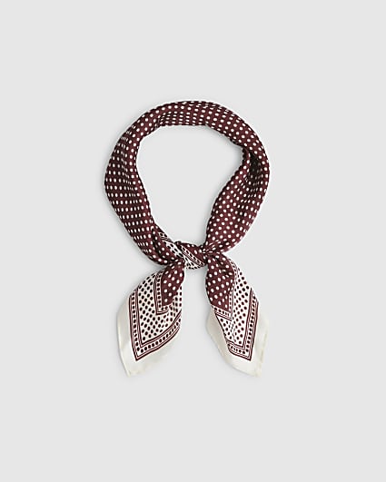 Brown Polka Dot Scarf