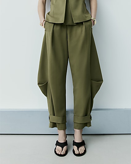 Green RI Studio Cuffed Tailored Trousers