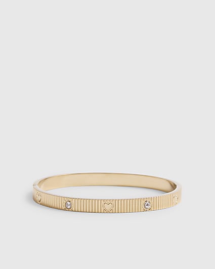 Gold Stainless Steel Heart Bracelet