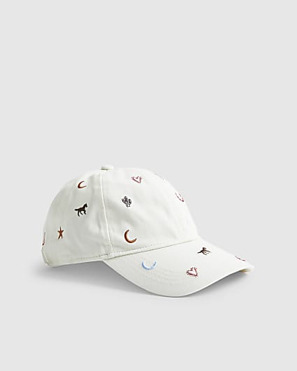Cream Rodeo Embroidered Cap