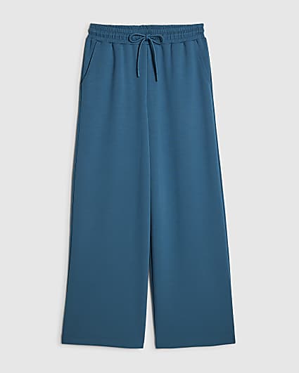 Petite Blue Premium Wide Leg Joggers