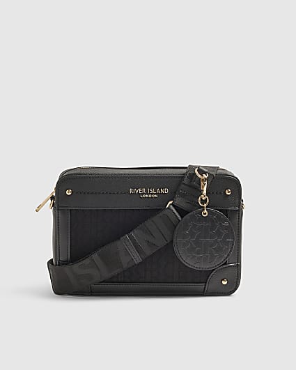 Black RR Monogram Boxy Crossbody Bag