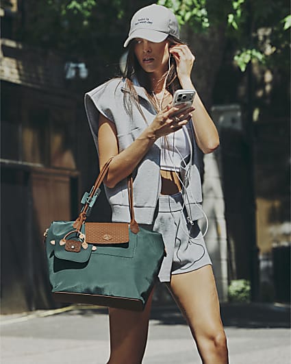 Green Flap Over Shopper Bag