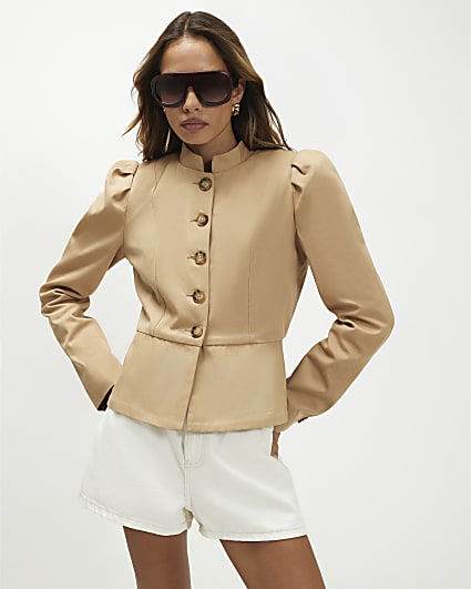 Brown Cotton Blend Drummer Boy Jacket