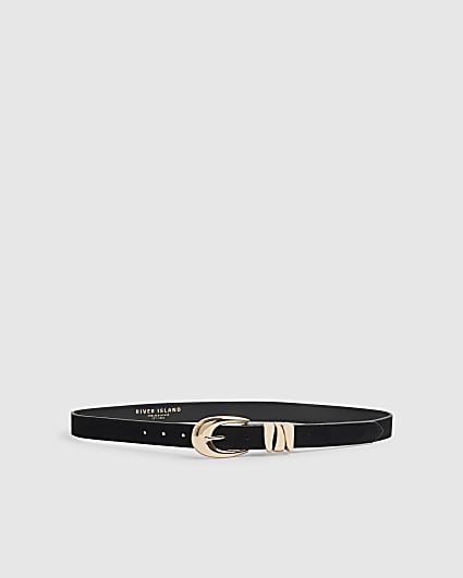 Black Suede Triple Keeper Belt