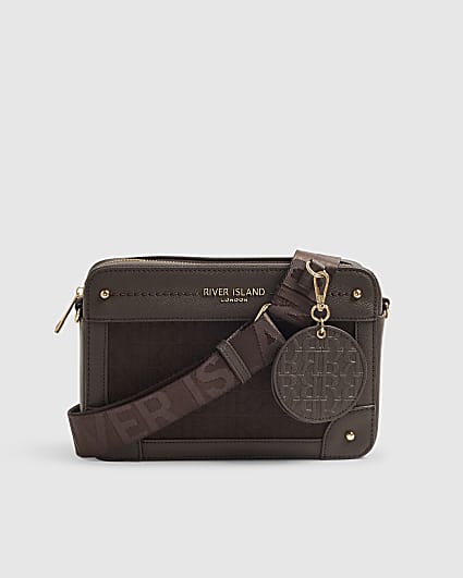 Brown RR Monogram Boxy Crossbody Bag