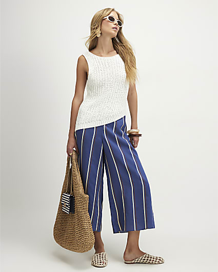 Blue Stripe Culottes