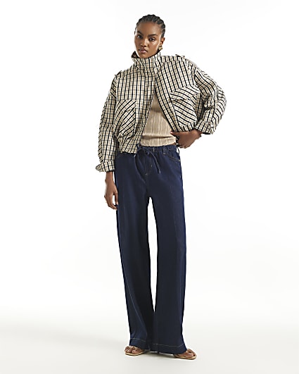 Blue Wide Leg PJ Style Jeans