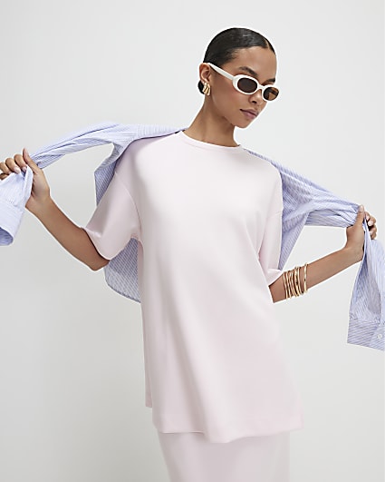Pink Premium Short Sleeve Oversized T-Shirt
