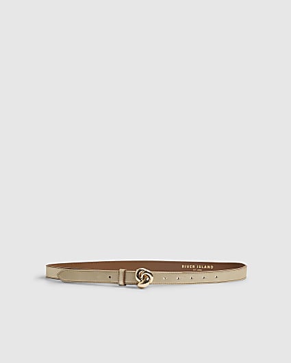 Gold Skinny Knot Belt