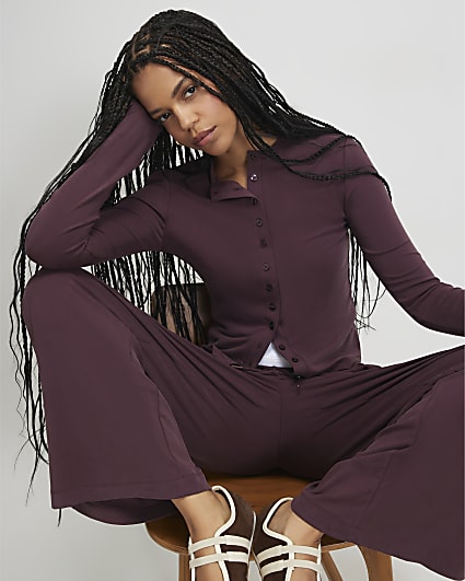 Purple Long Sleeve Soft Touch Top