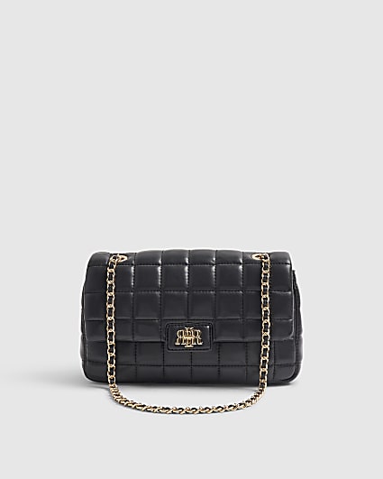 Black RIR Quilted Shoulder Bag