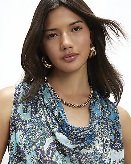 Gold Chunky Box Chain Necklace