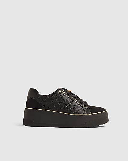 Black Chunky Charm Monogram Trainers