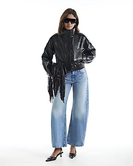 Blue High Rise Nicola Barrel Jeans