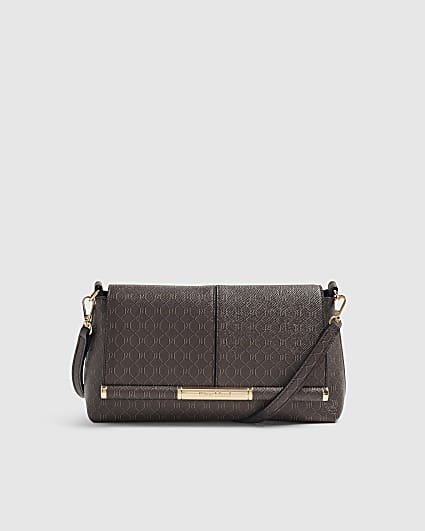Brown Monogram Bar Front Shoulder Bag