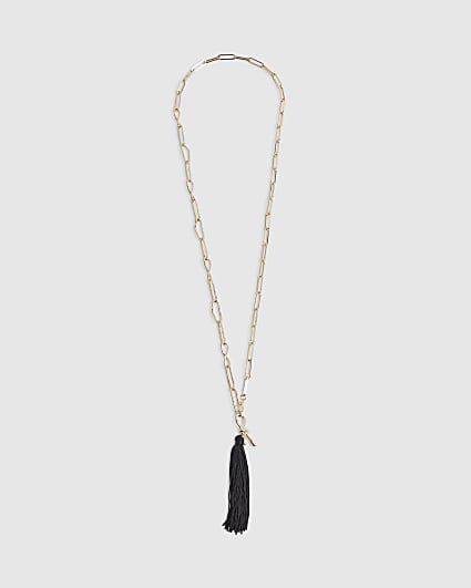 Gold Knot Tassel Chain Belt