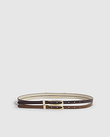 Brown Super Skinny Belt Pack