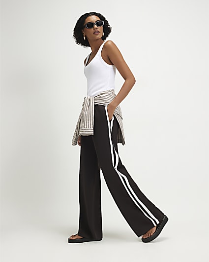 Brown Side Stripe Joggers