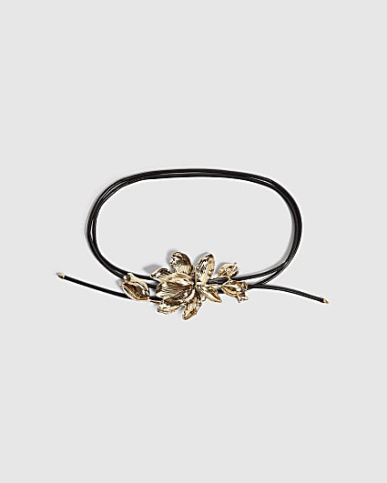 Gold 3D Flower Belt