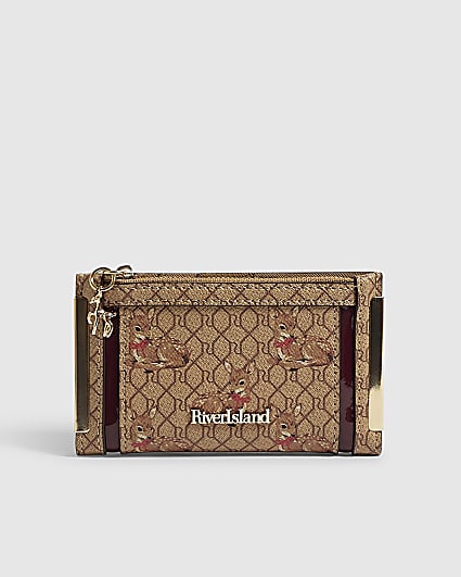 Beige Deer Print Mini Purse
